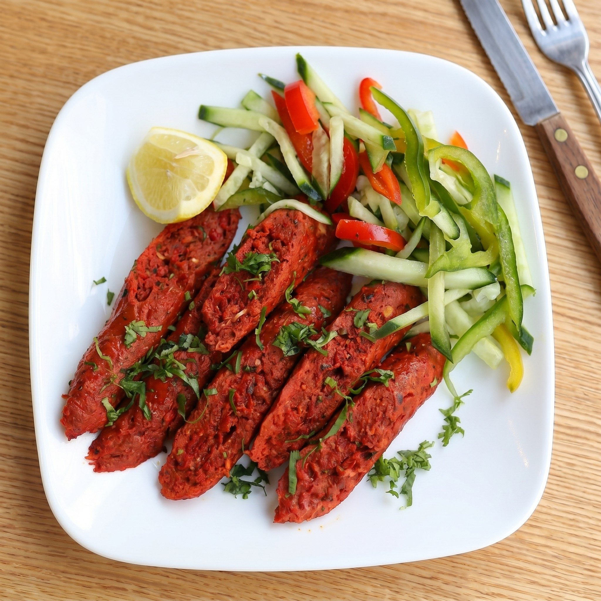 Lamb Seekh Kebab.